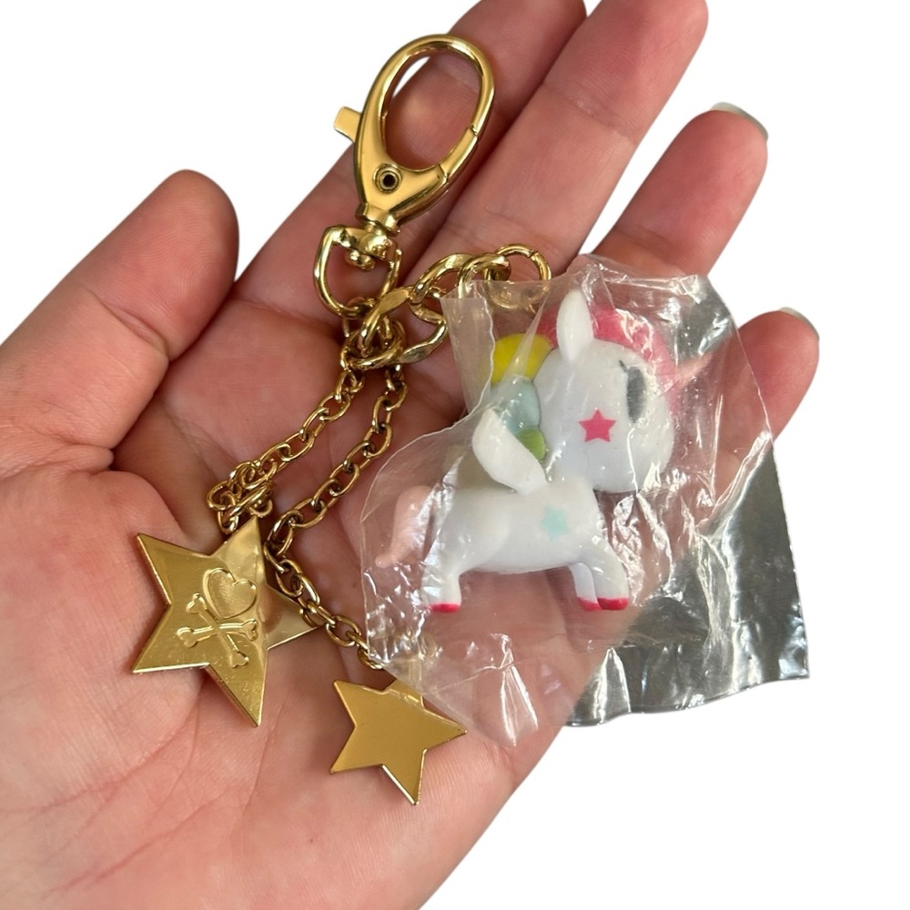 Tokidoki Stellina Unicorno 3D Bag Charm Gold Tone Stars Hardware Kawaii Sealed - Picture 7 of 7